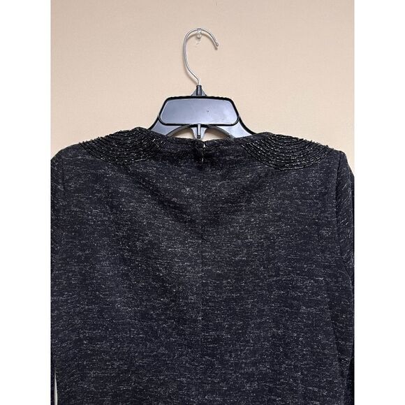 Adrienne Vittadini Womens Tunic Long Sleeve Mini Dress Black Mable Sz 8 - Picture 9 of 9